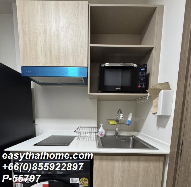 รูป P-55797 ให้เช่า THE MUVE Bangna | ห้องสตูดิโอ เฟอร์นิเจอร์ครบ | ใกล้ MRT ศรีเอี่ยม | พร้อมเข้าอยู่ 📞 Line ID: @easythaihome | 085-592-2897 - รูปที่ 6/11