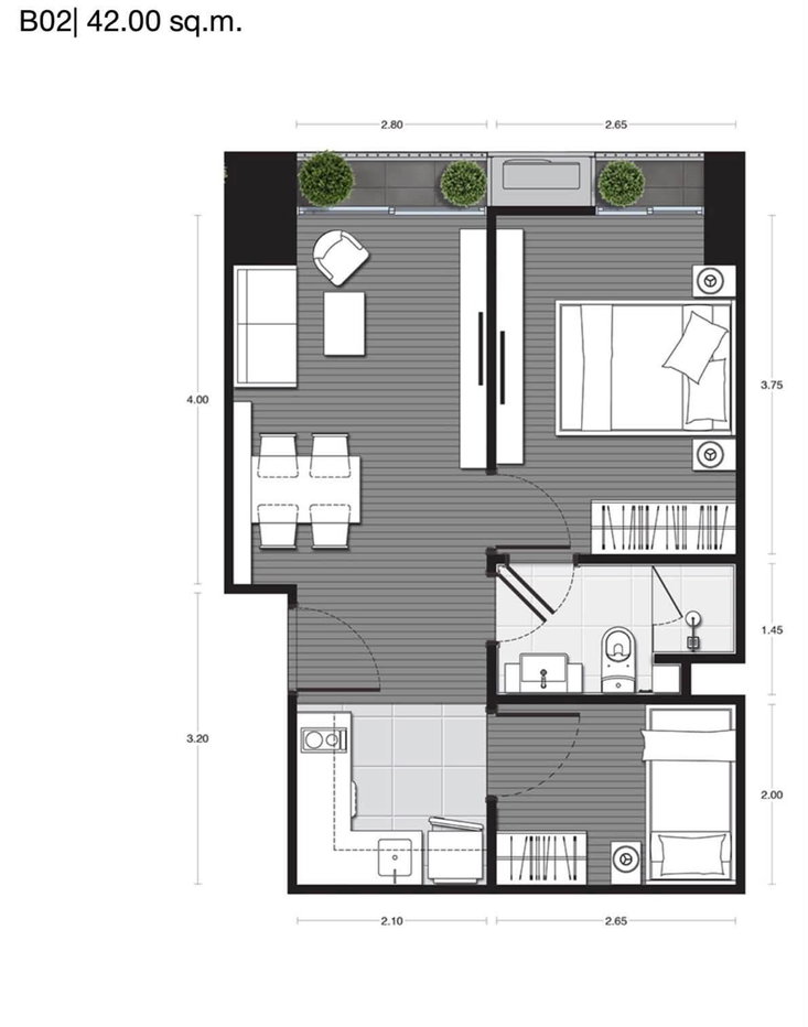 picture 100m To BTS Ari | 2-BR Condo At Noble Around Ari For Sale (ID 3171879) - 3/5