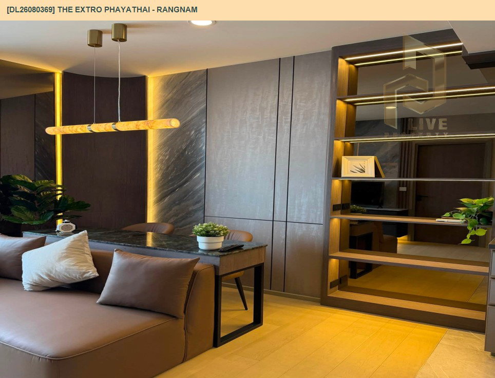 รูป DL26080369 ให้เช่าคอนโด ดิ เอ็กซ์โทร พญาไท - รางน้ำ (THE EXTRO Phayathai - Rangnam) ใกล้ - พร้อมเข้าอยู่ โทรด่วน 0614453194 LineID @952jdxxk - รูปที่ 4/6