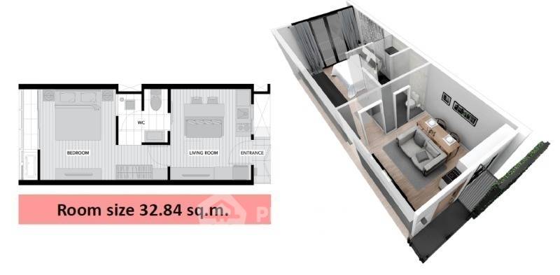 รูป คอนโดหนึ่งห้องนอนที่ A Space Asoke-Ratchada ใกล้ MRT พระราม 9 (ID 347327) - รูปที่ 5/5