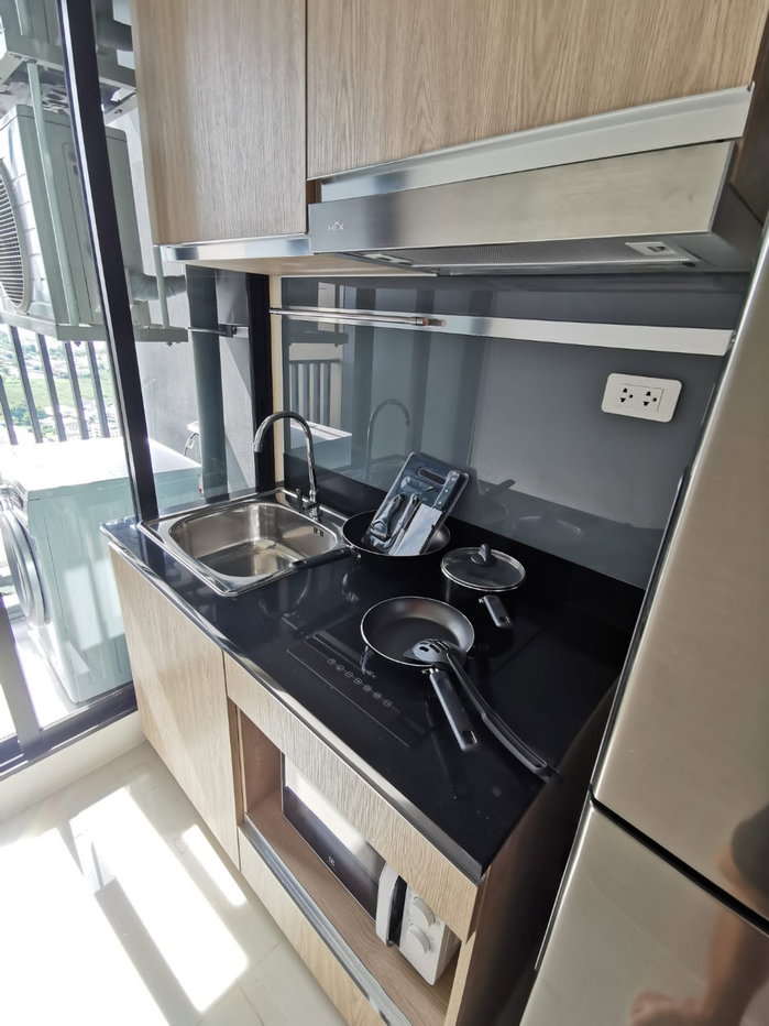 picture Condo for RENT : Nich Mono Sukhumvit Baring 𝐒𝐢𝐳𝐞 : 28 sqm. 1 Bedroom /1 Bathroom /Unblocked view 𝐅𝐥𝐨𝐨𝐫 : 32nd ✅Fully furnished - 13/15
