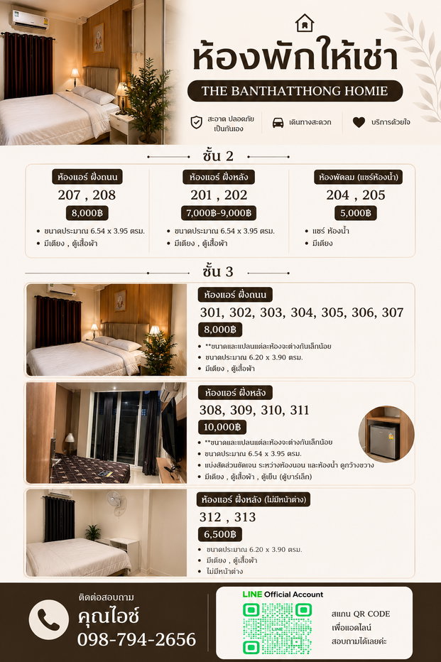 รูป ห้องพักรายวัน รายเดือน ย่านบรรทัดทอง - รูปที่ 1/5