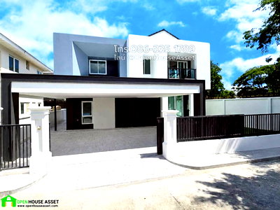 บ้านเดี่ยว ม.เทคโนโลยีราชมงคลสุวรรณภูมิ : บ้านเดี่ยว Perfect Masterpiece รัตนาธิเบศร์ บนสังคมคุณภาพ  ตกแต่งใหม่สไตล์ Modern Minimalist 