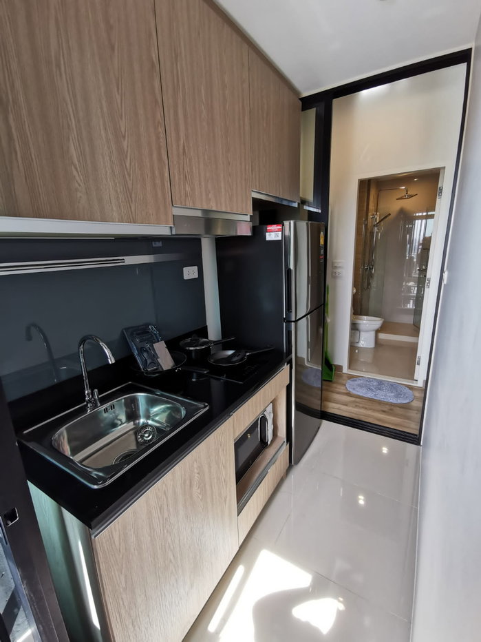 picture Condo for RENT : Nich Mono Sukhumvit Baring 𝐒𝐢𝐳𝐞 : 28 sqm. 1 Bedroom /1 Bathroom /Unblocked view 𝐅𝐥𝐨𝐨𝐫 : 32nd ✅Fully furnished - 12/15