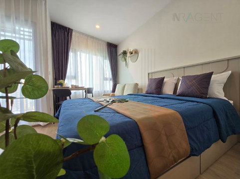 🔺 For Rent Condo LIFE RAMA 4 - ASOKE Building 1, Floor 15,Studio, Room size 27 sqm