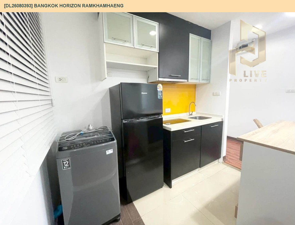 รูป DL26080393 ให้เช่าคอนโด แบงค์คอก ฮอไรซอน รามคำแหง (Bangkok Horizon Ramkhamhaeng) ใกล้ AIRPORT RAIL LINK หัวหมาก พร้อมเข้าอยู่ โทรด่วน 0614453194 LineID @952jdxxk - รูปที่ 4/7