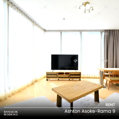 Condos for rent : Rental Condo 💎 Ashton Asoke-Rama 9, 2BR 68.50 sq.m. 60K 🌃 Beautiful Unit, Great Value, Near MRT Rama9 