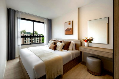 ขายคอนโด : 🐶🐱 THE BASE Cherngtalay | 2 Bedroom  ✨ คอนโด 2 ห้องนอน เลี้ยงสัตว์ได้!