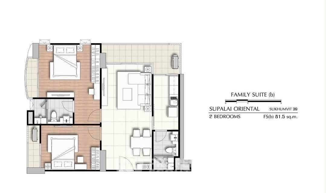 picture 19th-Floor 2-BR Supalai Oriental Sukhumvit 39 Near MRT Phetchaburi (ID 2833575) - 26/26