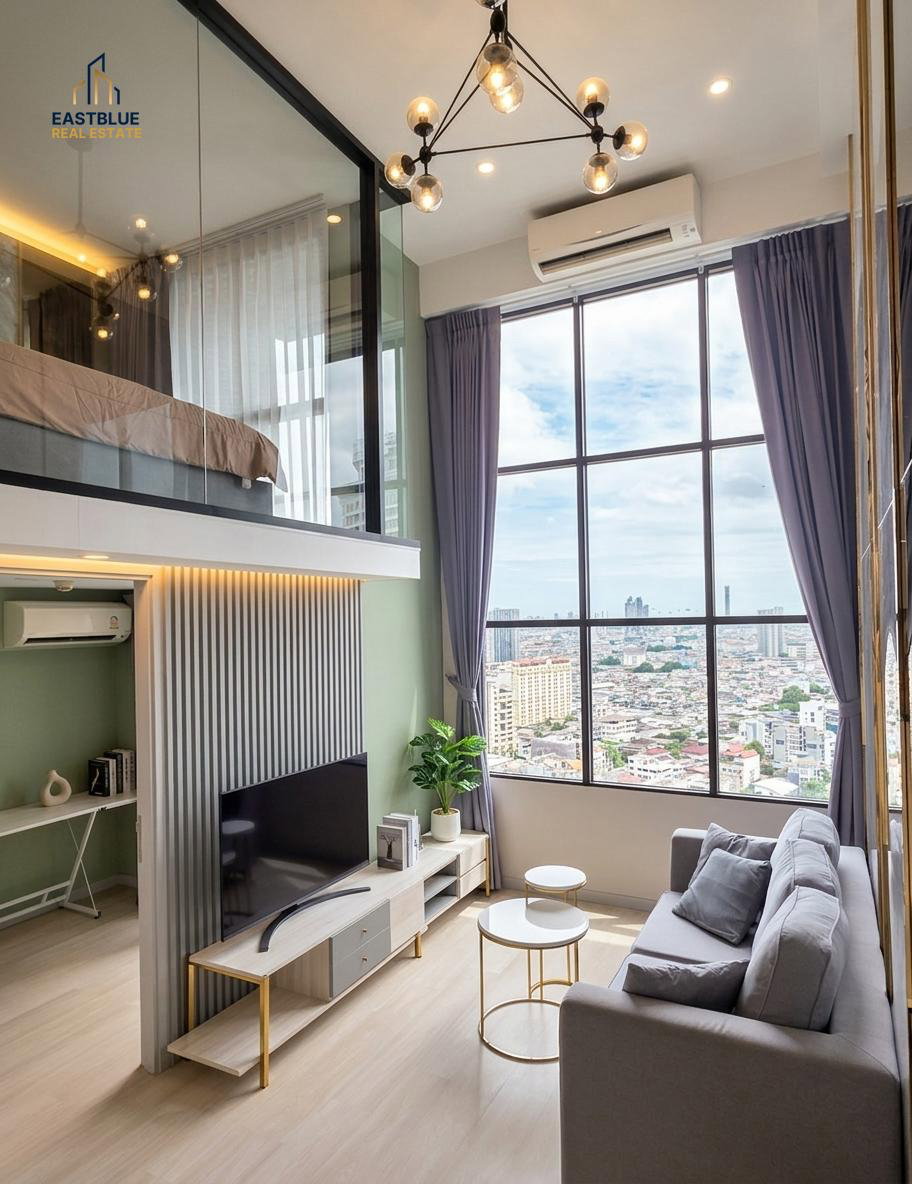 Luxury Condo ✨ KnightsBridge Prime Sathorn | Duplex 1 นอน 44 ตร.ม. ชั้นสูง 20+ วิวเคลียร์ ใกล้ BTS ช่องนนทรี