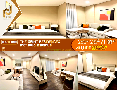 Condos for rent : DL26080404 Condo for rent, The Saint Residences near MRT Phahon Yothin, ready to move in, call urgently 0614453194 LineID @952jdxxk