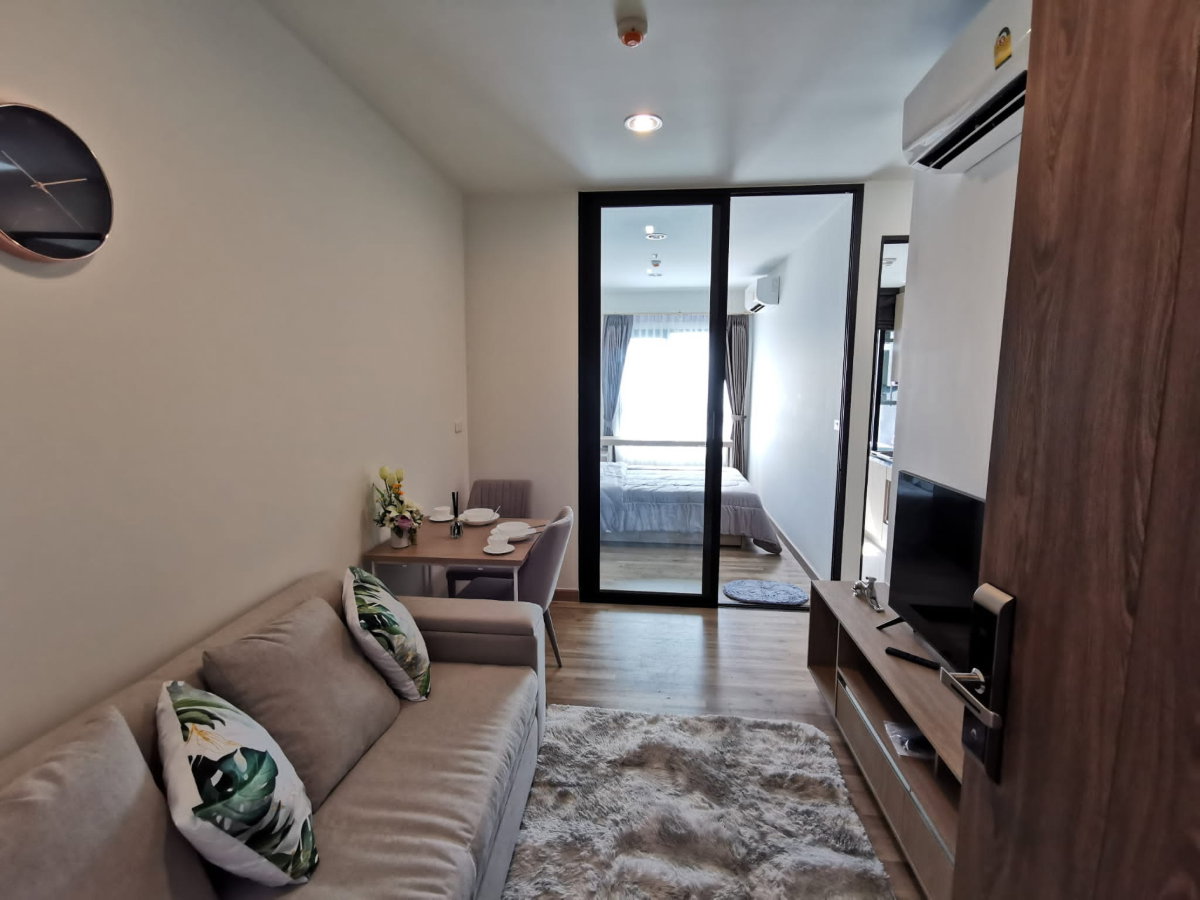 picture Condo for RENT : Nich Mono Sukhumvit Baring 𝐒𝐢𝐳𝐞 : 28 sqm. 1 Bedroom /1 Bathroom /Unblocked view 𝐅𝐥𝐨𝐨𝐫 : 32nd ✅Fully furnished - 2/15