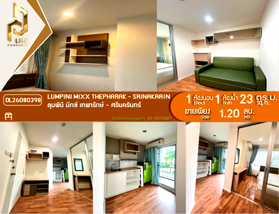 Condos for sale : DL26080398 Condo for sale, Lumpini Mixx Thepharak - Srinakarin near -, ready to move in, call urgently 0614453194 LineID @952jdxxk