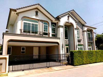 บ้านเดี่ยว สมุทรสาคร : SPP104🏡 GRANDIO 2 พระราม 2 บ้านเดี่ยวหลังใหญ่ สไตล์ยุโรป บนทำเลติดถนนพระราม 2  