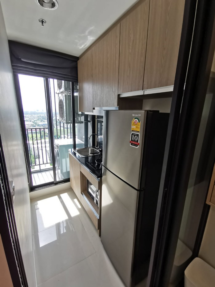 picture Condo for RENT : Nich Mono Sukhumvit Baring 𝐒𝐢𝐳𝐞 : 28 sqm. 1 Bedroom /1 Bathroom /Unblocked view 𝐅𝐥𝐨𝐨𝐫 : 32nd ✅Fully furnished - 11/15