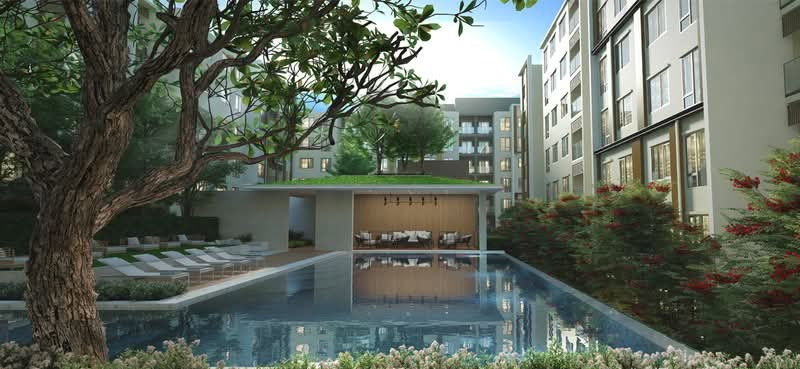 picture Condominium project Phyll Phahon 34, front building, largest corner room, 5th floor, facing inside, not matching anyone else's, good view - 11/12