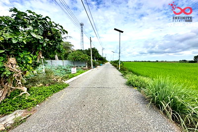 ที่ดิน นิคมอุตสาหกรรมเอเชีย สุวรรณภูมิ : ขายที่ดิน 96 ตร.ว. ถนนเทพราช-ลาดกระบัง ใกล้สนามบินสุวรรณภูมิ มอร์เตอร์เวย์ บางบ่อ สมุทรปราการ 