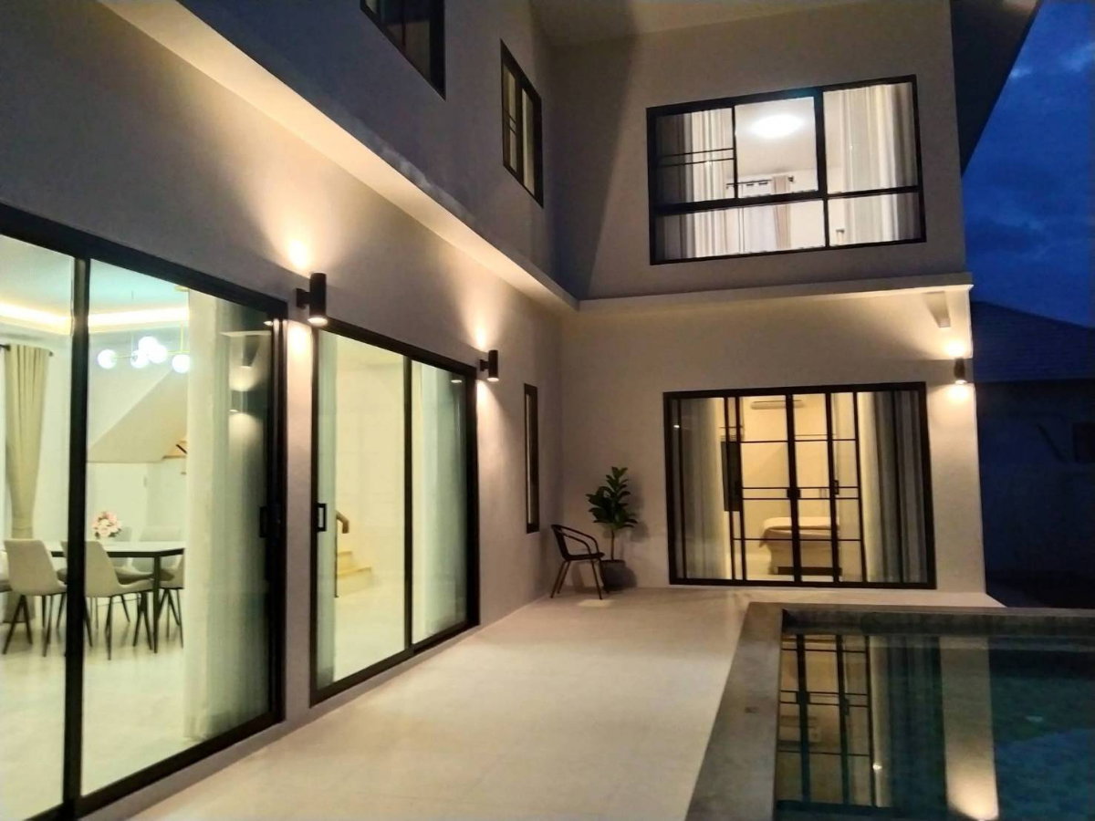 รูป ขาย Private Pool Villa สร้างใหม่ นอกโครงการ พิกัดสันทราย เชียงใหม่ ใกล้เซ็นทรัลเฟสติวัล (H568) T.0946511456 - รูปที่ 2/17