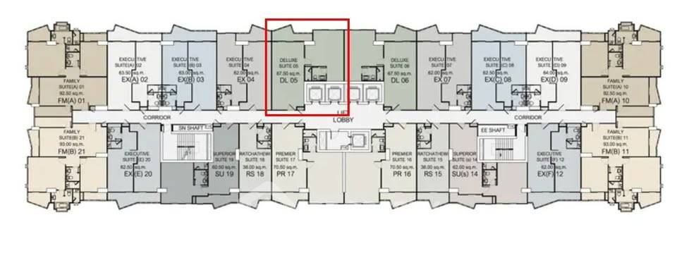 รูป ชั้น 26 คอนโด 1 ห้องนอน Supalai Premier Ratchathewi ใกล้ BTS ราชเทวี (ID 3183423) - รูปที่ 3/11