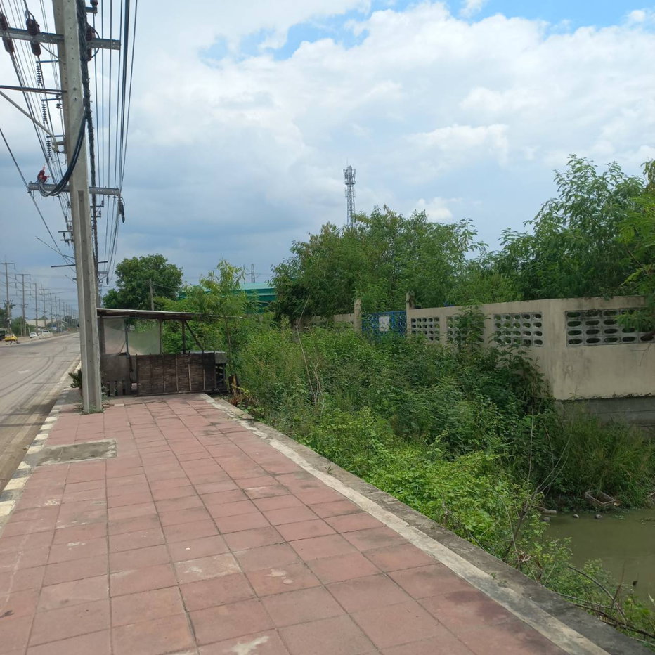 picture Direct sale by owner— 2-rai plot on a main road (Khlong Khwang Subdistrict). Solidly filled 10 years ago and enclosed by a brick wall - 3/7