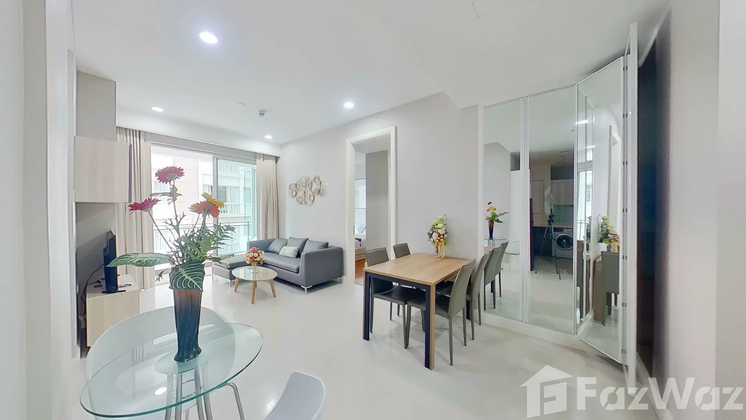 รูป คอนโดให้เช่า 2 ห้องนอน ในโครงการ คิว หลังสวน 36802 - รูปที่ 3/7