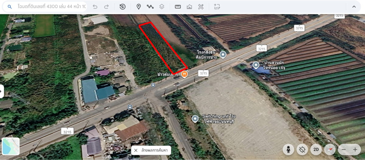picture Direct sale by owner— 2-rai plot on a main road (Khlong Khwang Subdistrict). Solidly filled 10 years ago and enclosed by a brick wall - 6/7