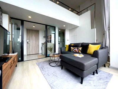 คอนโดให้เช่า : ให้เช่าคอนโด ไนท์บริดจ์ ไพร์ม สาทร อาคาร 1 ชั้น 32 Duplex ขนาด 39 ตรม ใกล้ Empire Tower