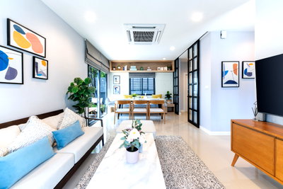 บ้านเดี่ยวให้เช่า : บ้านสวยให้เช่ารายเดือน ใกล้สนามบิน 📍 Sense Bangna – Suvarnabhumi | เซนส์ บางนา-สุวรรณภูมิ  4 ห้องนอน | 3 ห้องน้ำ | 2 ที่จอดรถ 