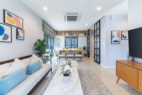 บ้านสวยให้เช่ารายเดือน ใกล้สนามบิน 📍 Sense Bangna – Suvarnabhumi | เซนส์ บางนา-สุวรรณภูมิ 4 ห้องนอน | 3 ห้องน้ำ | 2 ที่จอดรถ