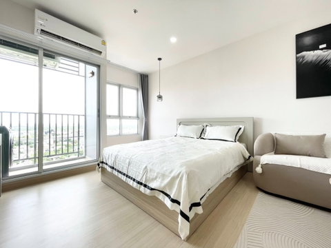 PFD-08939 Condo for rent Supalai Veranda Sukhumvit 117 , studio room, fully furnished, ready to move in, near BTS Pu Chao, only 200 meters 🏙️✨
