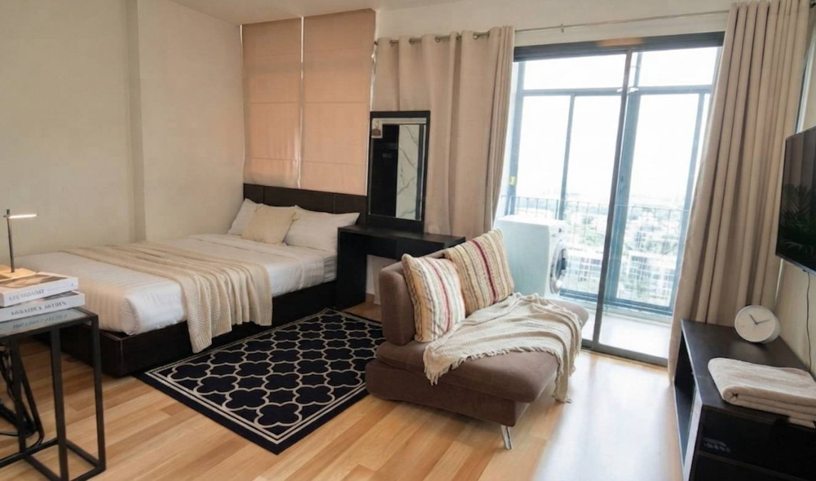 รูป ✨ ห้องฟีลอบอุ่นแสงดีย์ วิวสวย 🛋️ Ideo Blucove Sukhumvit • Studio 27ตรม. • 12,000/ด. | โดยเซลล์ประจำโครงการ | 📲 จองได้แล้ววันนี้ - รูปที่ 3/6