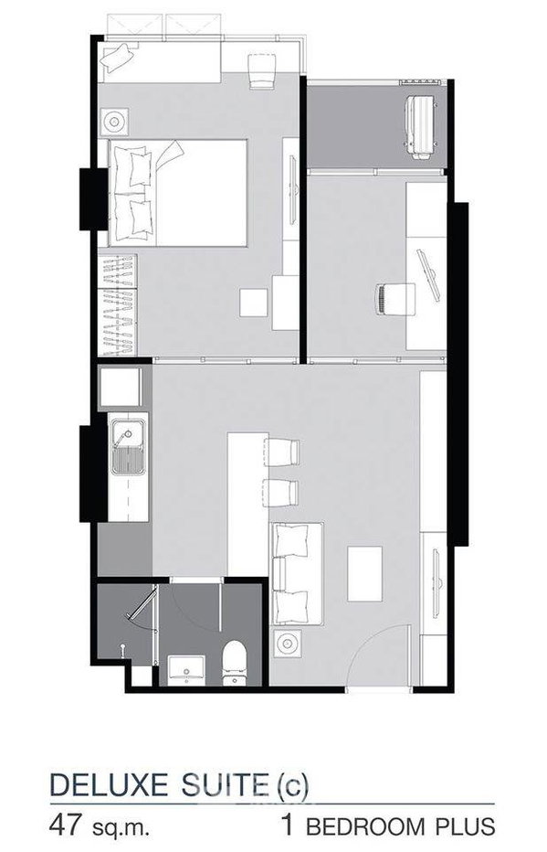 รูป คอนโดสองห้องนอนชั้น 22 Supalai Loft Prajadhipok-Wongwian Yai ใกล้ BTS วงเวียนใหญ่ (ID 675336) - รูปที่ 2/14