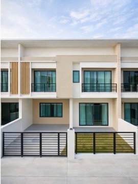 ทาวน์โฮม 3 นอน 3 น้ำ ไดนาสตี้ ถ.พนัสนิคม-ชลบุรี บ้านพรีเมียม 2 ชั้น ผนัง Double Wall ติดถนนสุขประยูร 27ตร.ว.163 ตร.ม.