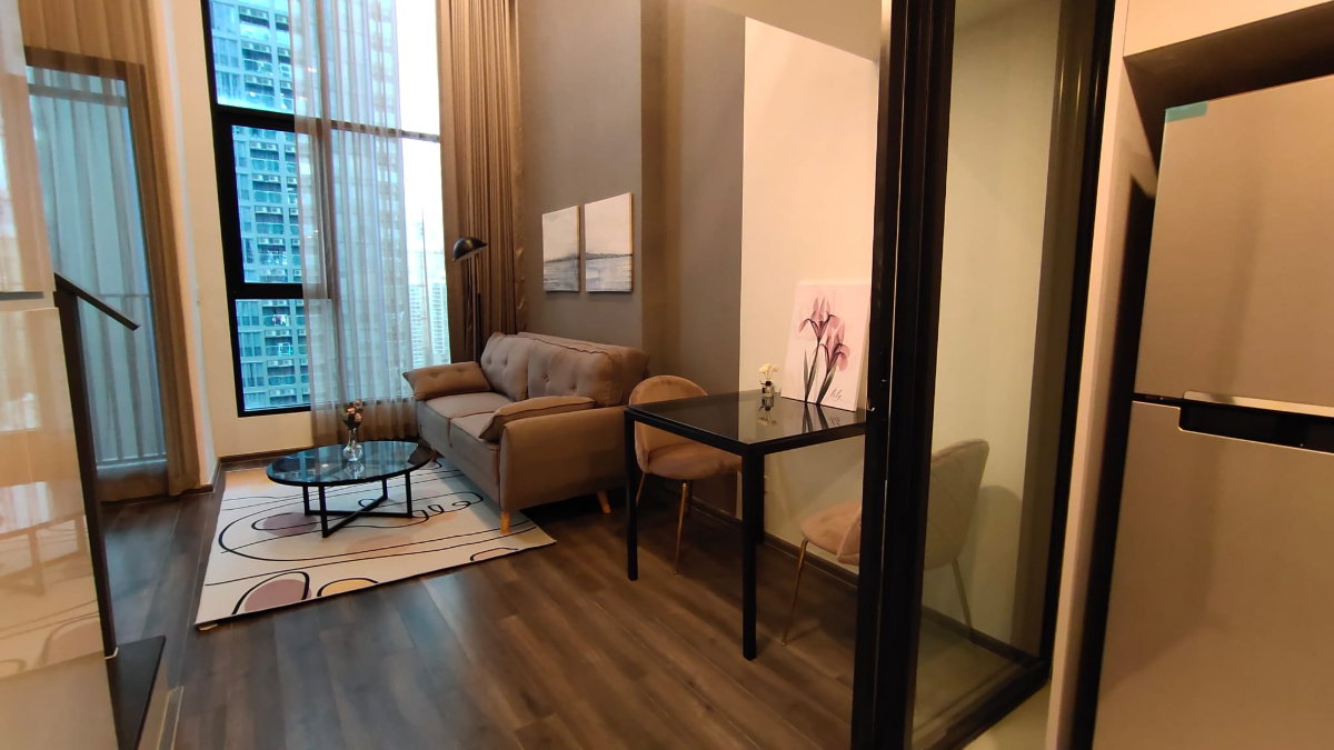 รูป Condo for RENT : Knightsbridge Space Rama 9𝐒𝐢𝐳𝐞 : 39 sqm. 𝐓𝐲𝐩𝐞 : Duplex 1 Bed 1 Bath / City View on : 18th ✅Fully furnished - รูปที่ 8/19