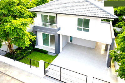 Houses for rent King Mongkut University Of Technology Thonburi : 2-story detached house, function, 3 bedrooms, 55 sq m., 3 bathrooms, Village Hub 200 m..220 sq m., Pracha Uthit 90, Khlong Suan, Phra Samut Chedi.