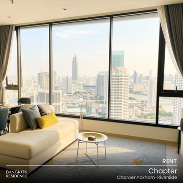 Rental Condo 🌃 Chapter Charoennakhorn-Riverside, 2BR 68 sq.m. 50K 🌊 Spacious High Floor Unit with Beautiful River View