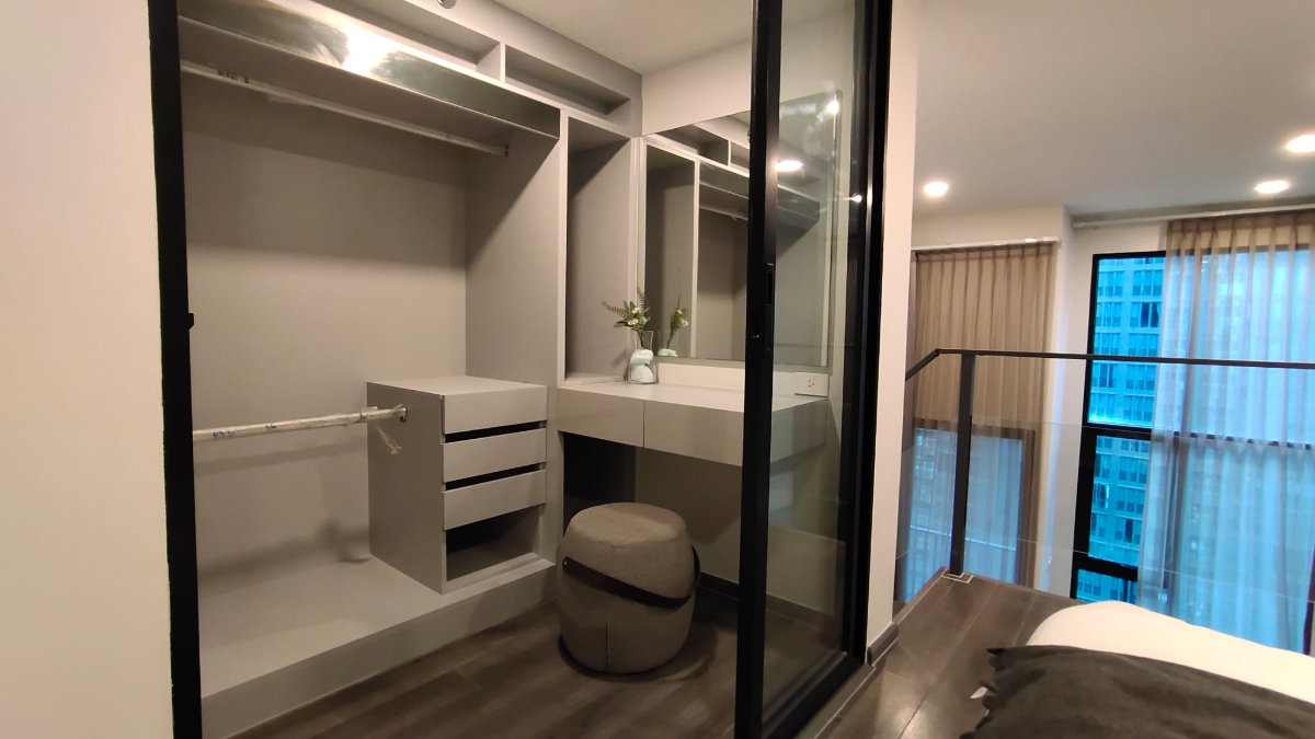 รูป Condo for RENT : Knightsbridge Space Rama 9𝐒𝐢𝐳𝐞 : 39 sqm. 𝐓𝐲𝐩𝐞 : Duplex 1 Bed 1 Bath / City View on : 18th ✅Fully furnished - รูปที่ 14/19