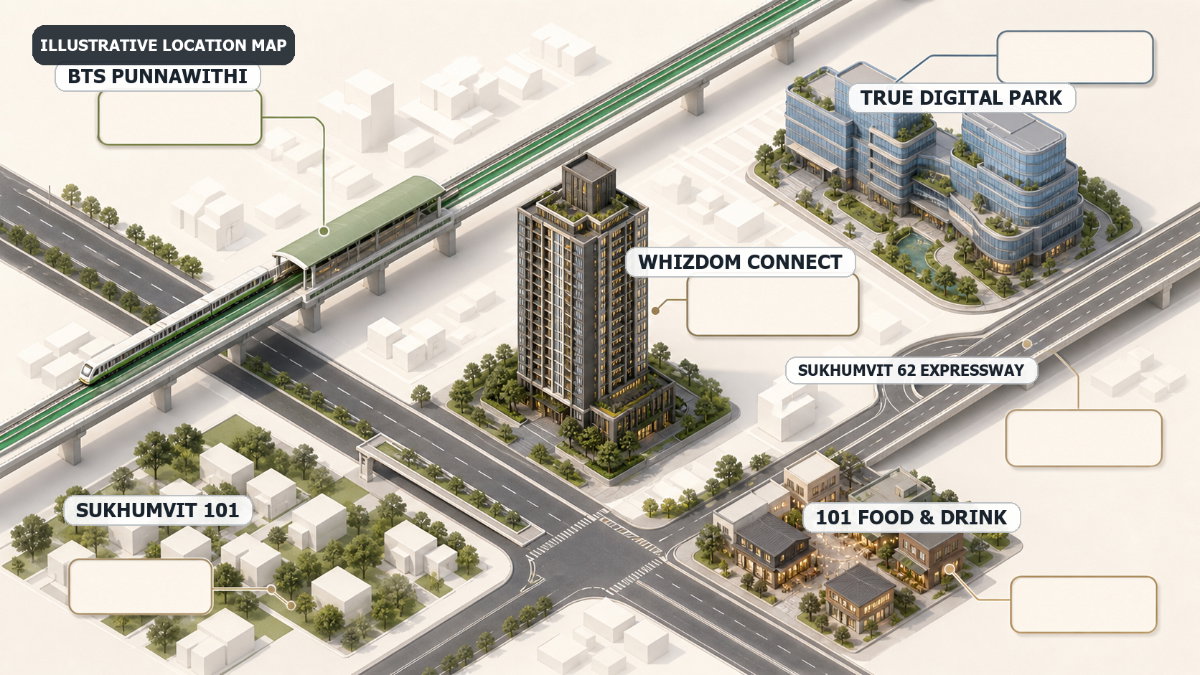 picture For Rent: Whizdom Connect Sukhumvit33rd Floor City View - 5/5