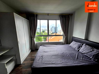 Condos for sale : Condo for sale D Condo Sukhumvit 109, 8th floor. ready to move in. Unobstructed view, near BTS Bearing station.