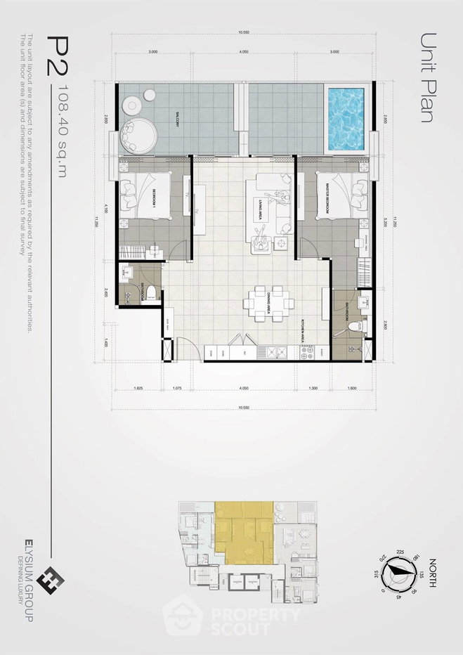 picture Spacious 2-BR 108 Sqm At The Elysium Pratumnak Pattaya (ID 3187724) - 16/16