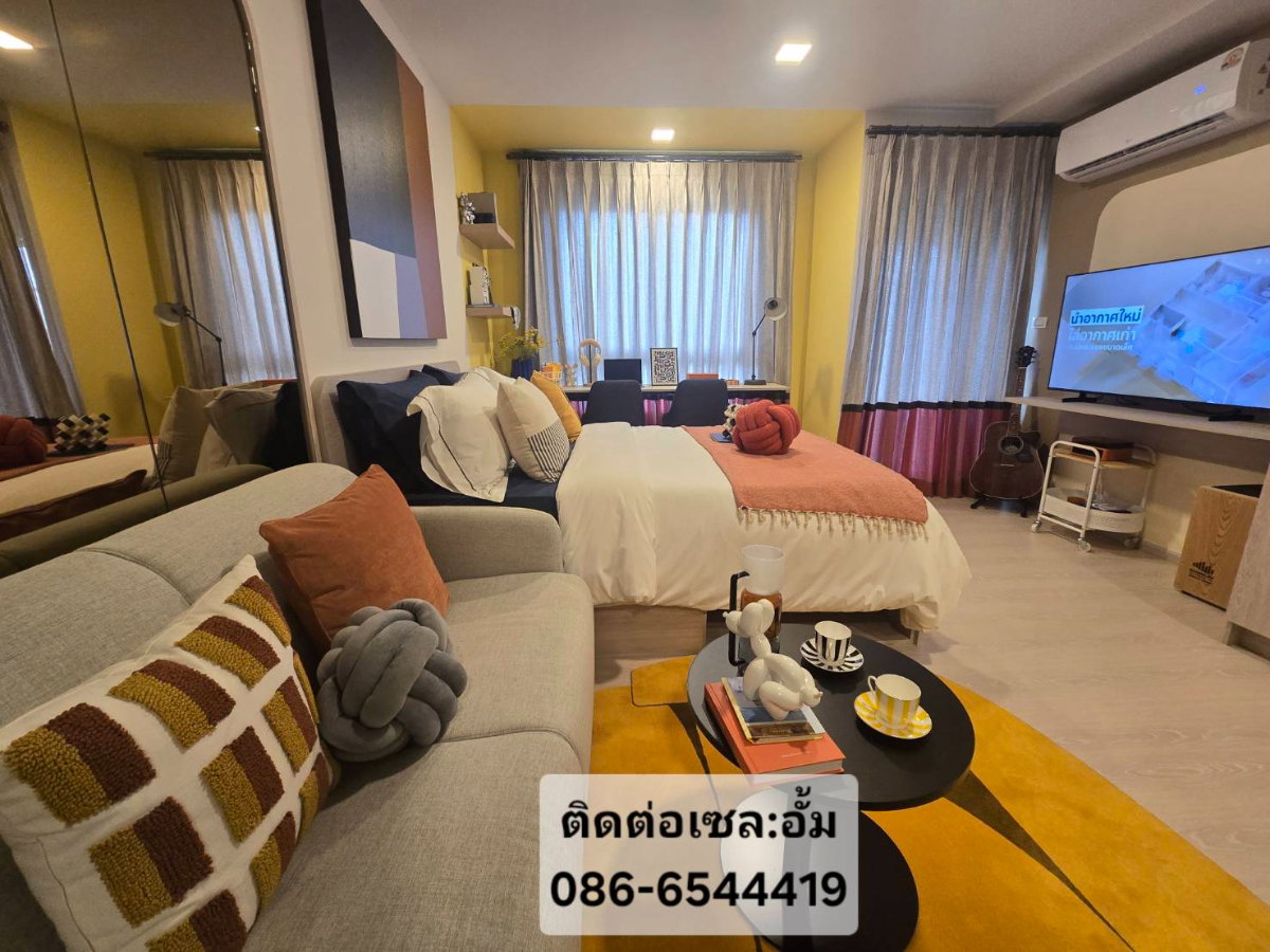 รูป 🔥 ดีคอนโด วิวิด รังสิต ตรงข้าม ม.กรุงเทพ | เริ่ม 1.89 ล้าน | ห้องพร้อมอยู่ | โปรสุดคุ้ม! - รูปที่ 2/6