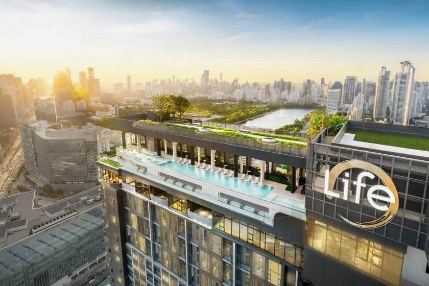 รูป ว่างแล้วครับ ชั้น 17 Life Rama 4 - Asoke วิวสวนเบญจกิติโล่งๆ ห้องนี้พิเศษหน่อยเพราะเห็นทั้งสวนเบญจกิติและบางกระเจ้า ตอนเย็นแสงสวยมากครับ - รูปที่ 7/10