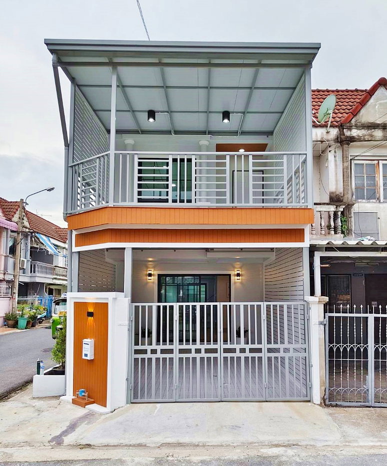 รูป บ้านสวย  หลังมุม มีระเบียงหน้าบ้าน #หมู่บ้าน ป.ผาสุข นิเวศน์ บางบัวทอง ใกล้เซ็นทรัล เวสเกต - รูปที่ 1/23