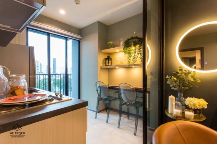 รูป 🏠 ขาย คอนโด The Base Park West Sukhumvit 77 ในโครงการ T77 ตรงข้าม Habito Community Mall ใกล้ BTS อ่อนนุช ห้องมุม ✅ตกแต่งสวย พร้อมอยู่ - รูปที่ 4/9