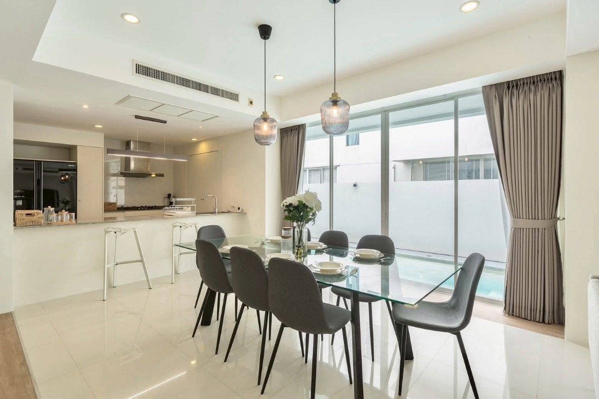 รูป 💥CP-11677💥ให้เช่า บ้านเดี่ยวพูลวิลล่า สไตล์โมเดิร์น โครงการ Courtyard Villa พระราม 9 – วงแหวน 👉แอดไลน์ @luxeliving - รูปที่ 8/22