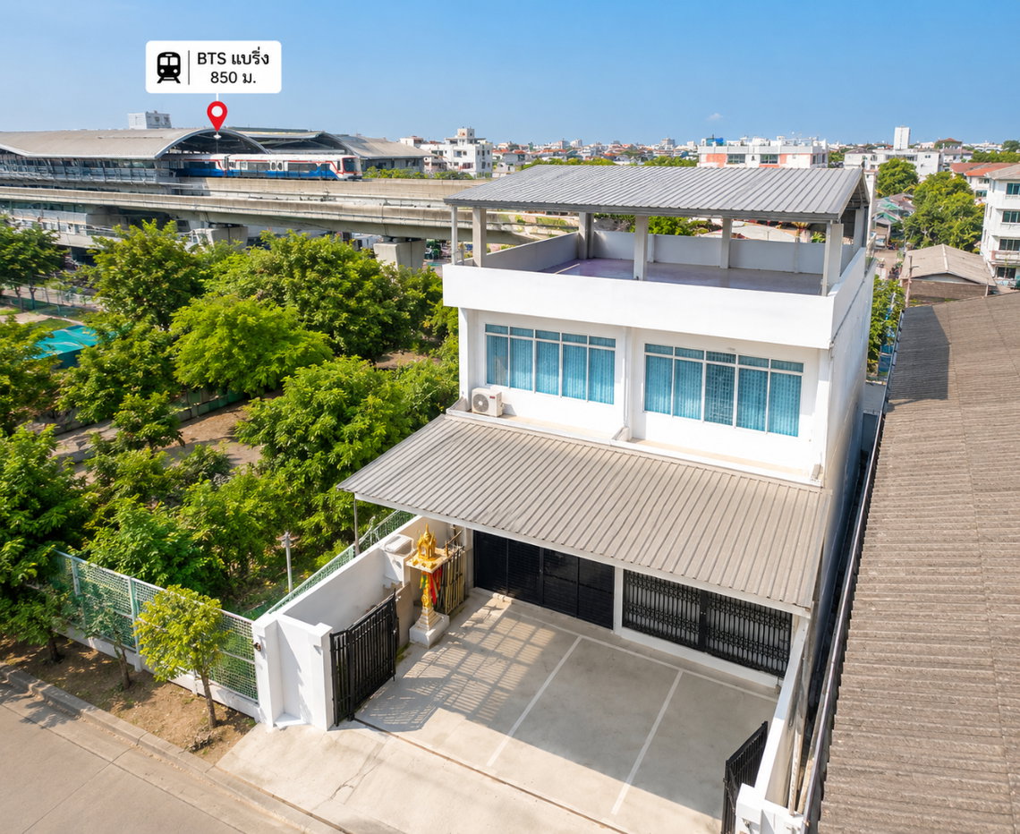 รูป โฮมออฟฟิศให้เช่า 2 คูหา 3 ชั้น พร้อมชั้นลอย 3 น้ำ ใกล้ BTS แบริ่ง 850 ม.พื้นที่ใช้สอย 540 ตร.ม.เหมาะสำหรับสำนักงาน คลังสินค้า และธุรกิจ - รูปที่ 10/16