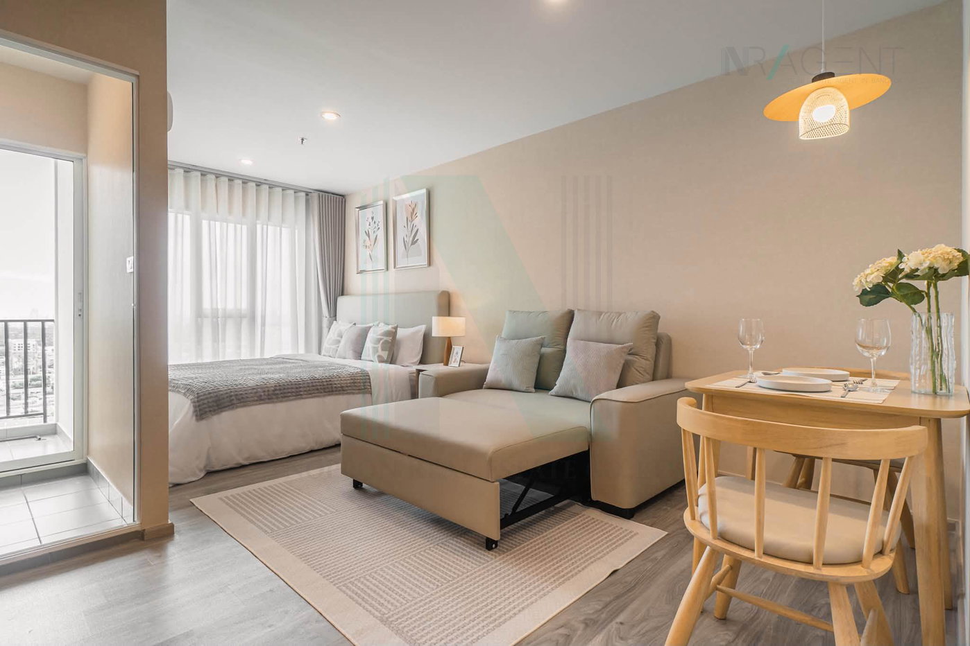 picture 📌 For Rent Condo REGENT HOME BANGNA Building A, Floor 31,Studio, Room size 28.00 sqm - 4/8
