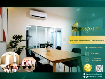 Houses for rent Samut Prakarn : AB06080 - Baan Klang Meuang British Town Srinakarin : Urban Srinakarin