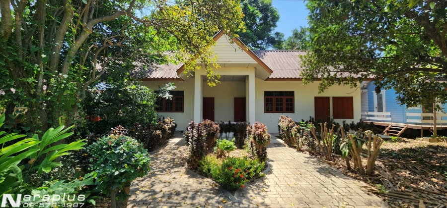 รูป 69060428 : ขายบ้านสไตล์รีสอร์ท พร้อมที่ดินติดโค้งน้ำแม่กลอง เนื้อที่ 2 ไร่ 52.7 ตารางวา พร้อมที่งอกติดแม่น้ำเกือบ 1 ไร่ อ.ท่ามะกา กาญจนบุรี - รูปที่ 14/22