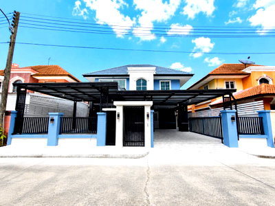 บ้านเดี่ยว ดรีมเวิลด์ : บ้านเดี่ยวใกล้ BTS รีโนเวทใหม่ทั้งหลัง ม.การ์เด้น วิลล่า คลอง 3 (Garden Villa Klong 3) ถนนชลมาร์คพิจารณ์ (รังสิต-คลอง 3) ลาดสวาย ลำลูกกา ปทุมธานี 